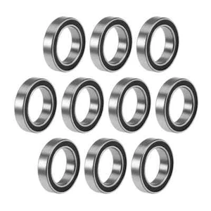 10 pz 6701-2RS Cuscinetti a sfera scanalatura profonda Z2 12x18x4 mm doppia tenuta acciaio cromato - Foto 1 di 8