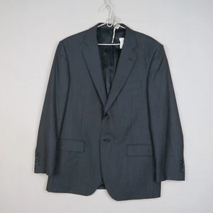 Balmain Mens Suit Blazer Jacket 50 or XL Grey Pinstripe Wool Luigi Botto Italy - Picture 1 of 9