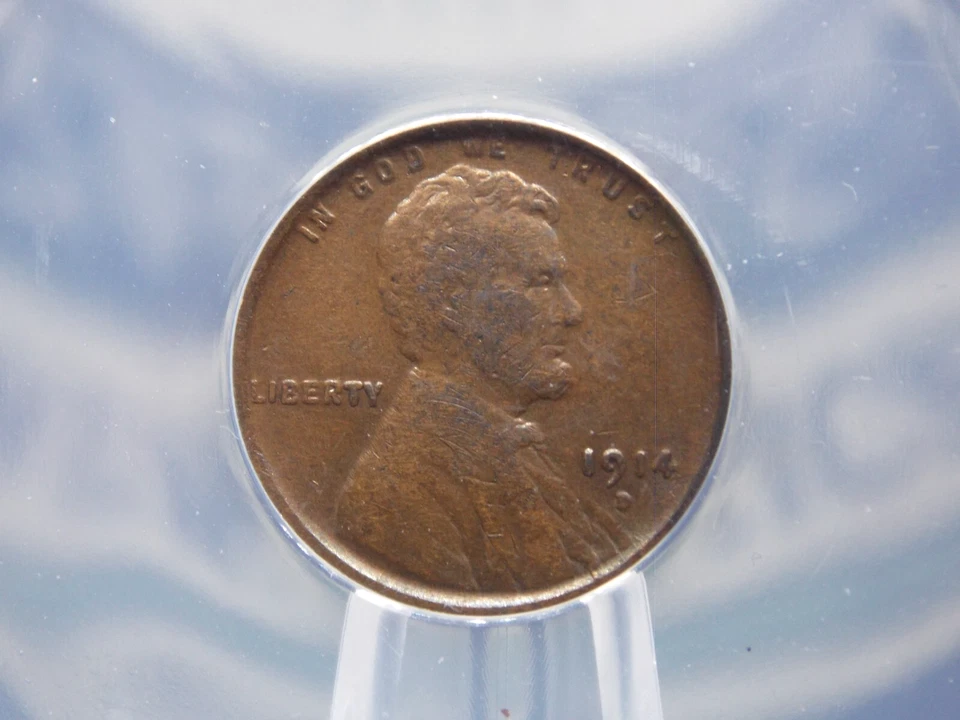 1914 "D" Lincoln WHEAT Cent 1c ANACS VF20 Details #185 Very Fine *KEY* ECC&C Inc - Image 1 of 4