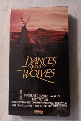 Dances With Wolves Kevin Costner Home Video VHS Vintage 1991 NEW Sealed Western - Image 1 of 4