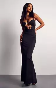 Misspap Womens Black Maxi Dress - Picture 1 of 23