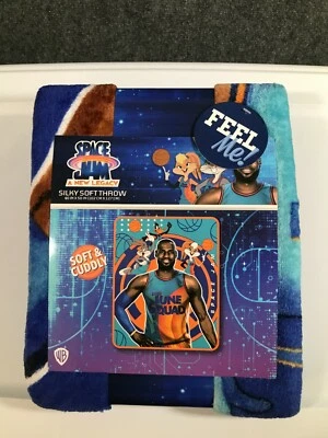 Space Jam A New Legacy Silky Soft Throw Blanket 40x 50 Lebron Buggs Lola WB NEW - Image 1 of 4