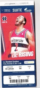 2014 WIZARDS VS CLEVELAND CAVALIERS SUITE TICKET STUB 11/21 LEBRON JAMES WALL - Picture 1 of 1