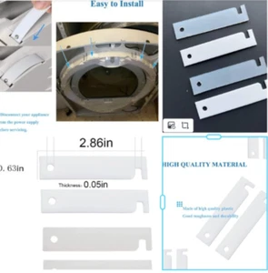 4 WE3M51 WE3M52 Clothes Dryer Teflon & Nylon Drum Bearing Slide Replacement Kit - Picture 1 of 7