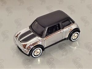 Hot Wheels Classics Series 5 Loose Car Mini Cooper Chrome & Black w/ Real Riders