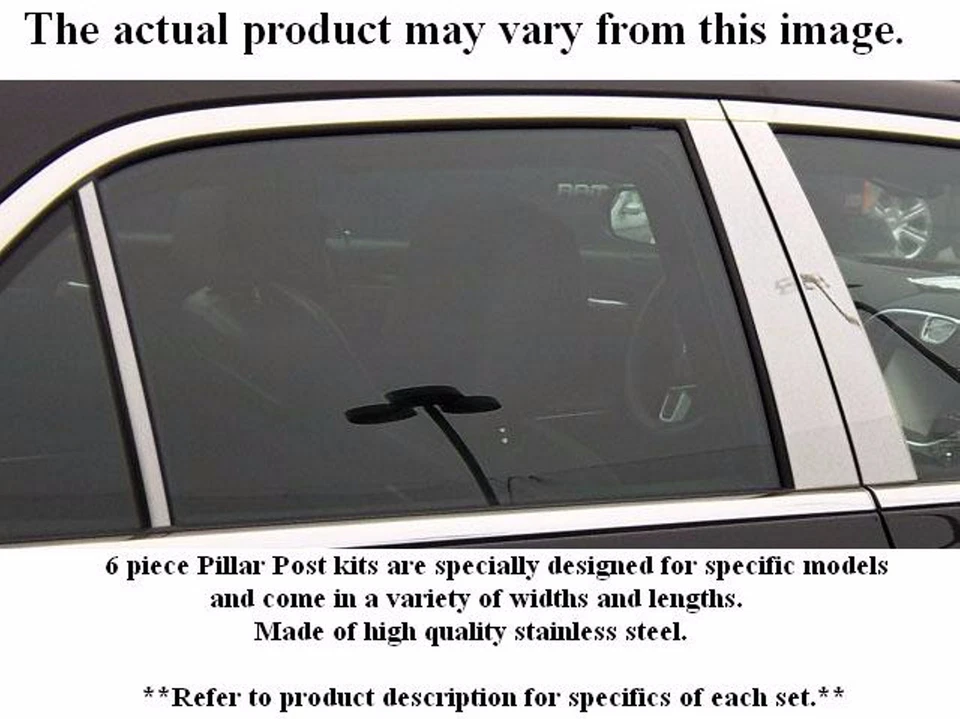 2000-2005 BUICK LeSABRE 6 PC STAINLESS PILLAR POST TRIM MOLDING SET - Image 1 of 1