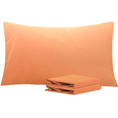 Paquete de 2 fundas de almohada de fácil cuidado lavables a máquina estándar tamaño King CK Foto 1 de 4