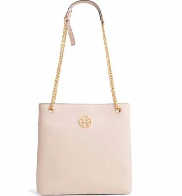 NUEVO CON ETIQUETAS TORY BURCH Everly Swingpack Bolso Bandolera de Cuero ROSA AUTÉNTICO Foto 1 de 4