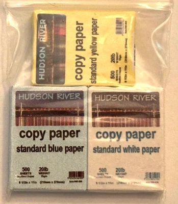 Dollhouse Miniature Set of 3 Reams of Paper - Handcrafted — 第 1/2 张图片