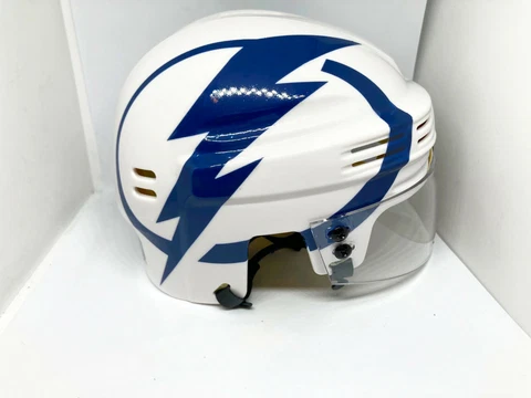 Custom Mini Hockey Helmet NHL Tampa Bay Lightning #86 2022 Stadium Series Cover