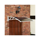 1m Tinted Door Canopy - White: Stylish Protection for Your Entryway