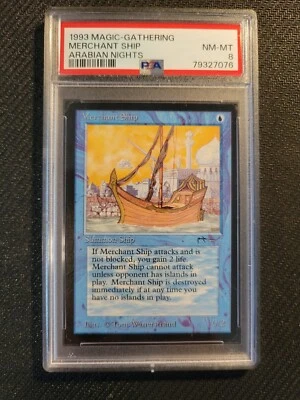 MTG Merchant Ship PSA 8 NM-MT Arabian Nights 1993 Reserved List - Image 1 of 2
