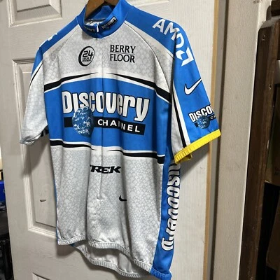 Camiseta deportiva de ciclismo Nike Discovery Channel talla XL manga corta Foto 1 de 4