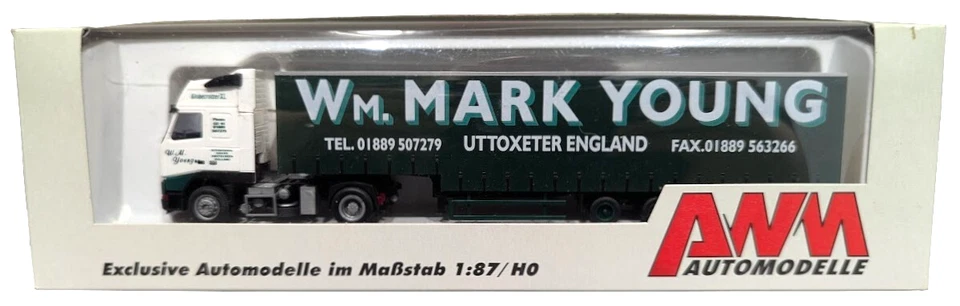 1:87 Scale AWM 5852.31 Volvo FH Globetrotter XL & Trailer - WM. MARK YOUNG - MIB - Image 1 of 1
