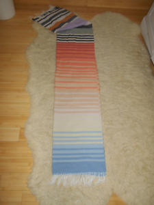 BNWOT  Missoni Home 100% Light Cotton Fringed Striped Throw/Tablecover - 72x55in