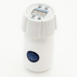 Timecap alarmed pill organiser tablet medication bottle Timecap alarmed pill organiser tablet medication bottle