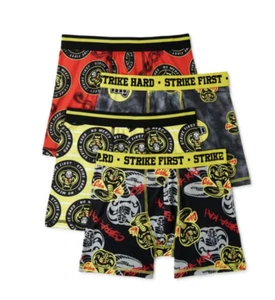 Cobra Kai Boys 4 Pack Athletic Stretch Underwear Boxer Briefs Size 4 IAE - Picture 1 of 4
