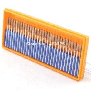 30Pcs 2.5 mm Cylinder Diamond Grinding Head Needle Coated Cylindrical Rotary 10# - Picture 1 of 9