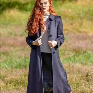 RARE Vintage SALKO Austria Exclusive Alpaca Wool Loden Tirol Blue Overcoat 12 - Picture 1 of 23