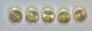 Rare 2001 Quarter Dollar Coin Set 5 Different States Sealed in Original Capsule - Picture 1 of 2