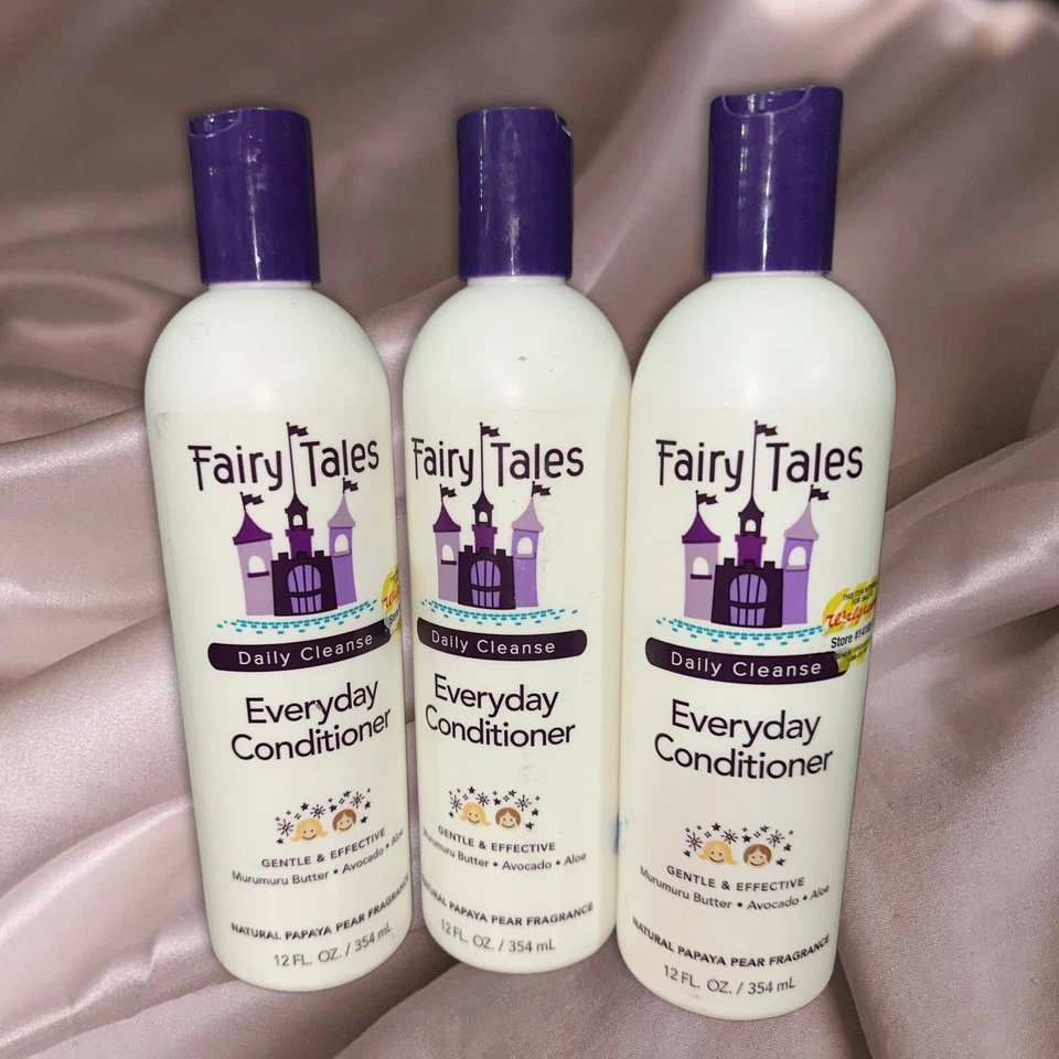 Lote de 3 ~ Fairy Tales Acondicionador de limpieza diaria para niños Papaya Pera Foto 1 de 1