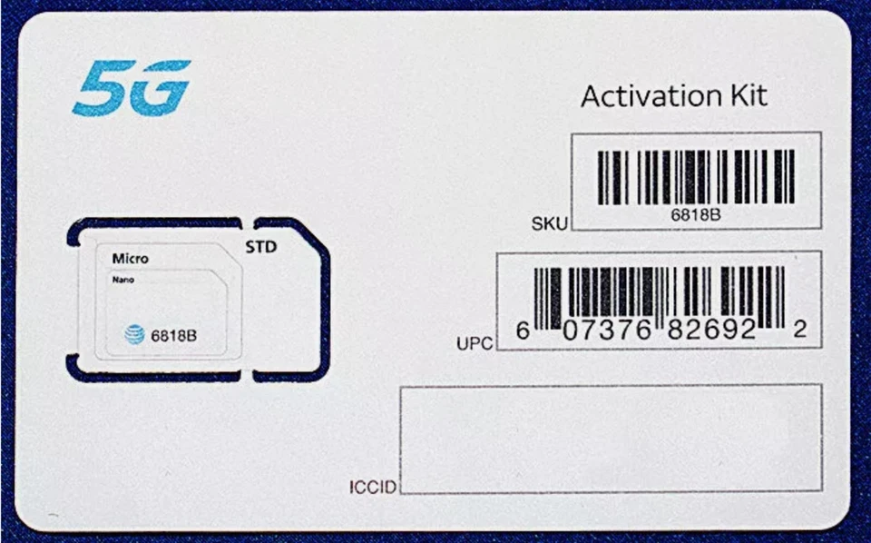 AT&T Prepaid Triple Cut Sim Card