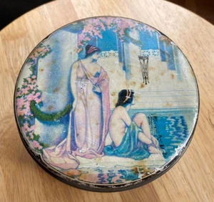Vintage-Grecian Rose Bath Talcum Tin-Darnee Perfumer New York - Picture 1 of 7