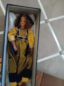 ANTIQUE WAX & WOOD 11" DOLL SIGNED PALOV 45 ORIGINAL CLOTHES VGC. - Picture 1 of 5