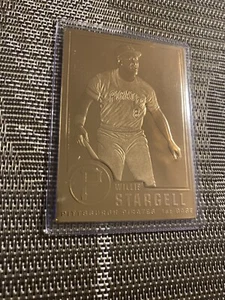 DANBURY MINT 22 KARAT GOLD FOIL PITTSBURGH PIRATES WILLIE STARGELL CARD#3 SEALED - Picture 1 of 7