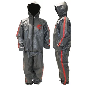 TRAJE DE SUDOR SAUNA DE ALTA RESISTENCIA EJERCICIO GIMNASIO TRAJE FITNESS ANTI RASGADURAS PÉRDIDA DE PESO GRIS - Imagen 1 de 6