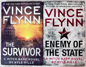 Kyle Mills,Mitch Rapp Book 14;Vince Flynn The Survivor;Book16:Enemy of the State - Foto 1 di 24