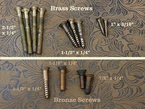 Viti vintage NOS assortite ottone e bronzo ⋙ scanalate ⋘ - varie misure ❺ - Foto 1 di 24