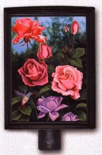 Beautiful Roses Night Light -- High Quality Illustration Of Roses In Garden - Image 1 of 1