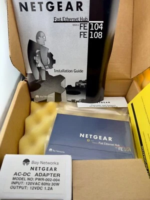 Refurbished New in Box Netgear FE104NAR Netgear Fast Ethernet Hub - Image 1 of 4