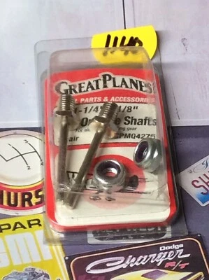 Great Planes GPMQ4275 1 1/4”x1/8”x2pc. Bolt-On Axle ShaftsNewInPack USA Shipped - Image 1 of 2