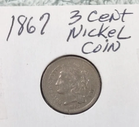 🩸 1867 3 Cent Nickel ( not the US 3 Cent Silver Piece ) Cover