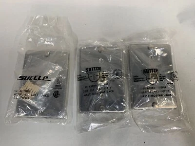 "3" NOS Suttle Modular Telephone Jack Metal Wall Phone Hanger Plate Mount (A6) - Image 1 of 4