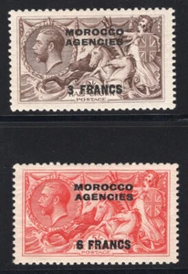 1924,32 Morocco Agencies. SC#410,419. SG#200-201. Mint, Lightly/Never Hinged, VF - Picture 1 of 2