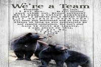 Wolf poster we/'re a team whatever you lack we will balance each other out Minor
