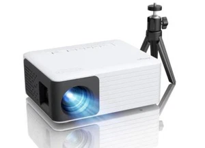 Akiyo O1 Mini-Projektor mit Stativ, AKIYO 1080P Full HD-Videoprojektor - Bild 1 von 8