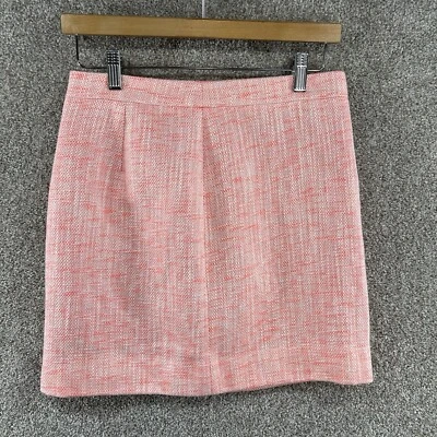 J. Falda Crew para mujer talla 0 roja blanca forrada con cremallera lateral Foto 1 de 4