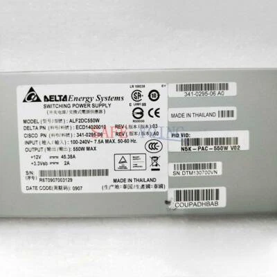 1PC Used N5K-PAC-550W 341-0295-06 550W Power Supply For Cisco Nexus 5010 - Image 1 of 4