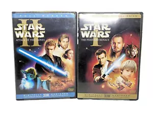 Star Wars Phantom Menace & Attack Of The Clones Double DVD Lot - Picture 1 of 3