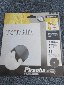 BLACK & DECKER X13100 KREISSÄGEBLATT 160 MM x 16 MM BOHRUNG x 12 ZÄHNE RIP CUT - Bild 1 von 2