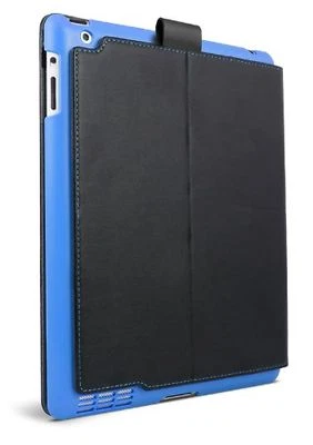 Snap-on Protective Folio Cover for iPad 2 & 3 - Black with Blue iFrogz Summit  - Image 1 of 3