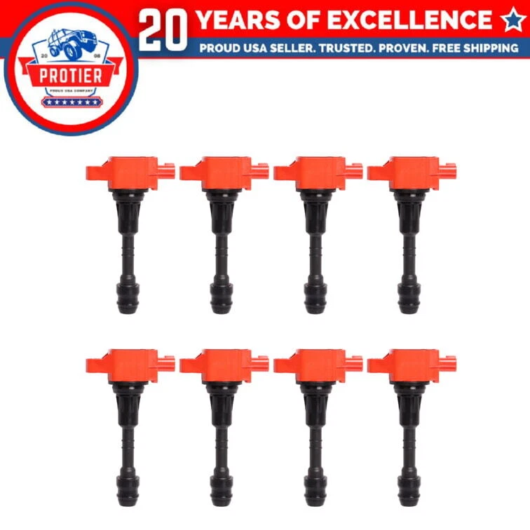 Set of 8 Ignition coil + Spark Plug + Wire Set Compatible with GMC Cadillac - Image 1 of 1