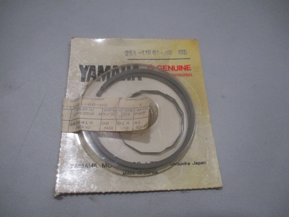 NOS Yamaha OEM Piston Ring Set STD 1969 CT1 1970-1971 AT1M AT1MX 251-11601-00 - Image 1 of 1