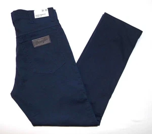 WRANGLER - Men's NEW Texas Slim Fit Chinos 31"W X 30"L Navy Blue Twill Jeans - Picture 1 of 5