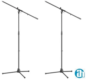 2 x ADAM HALL Mikrofonständer Mikrofonstativ S5B mit Galgen / Schwenkarm Stativ - Picture 1 of 15
