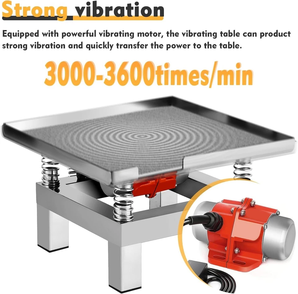 Concrete Vibration Table Vibrating Test Bench Model Plaster Shaker w/ Cloth Mat - Image 1 of 4
